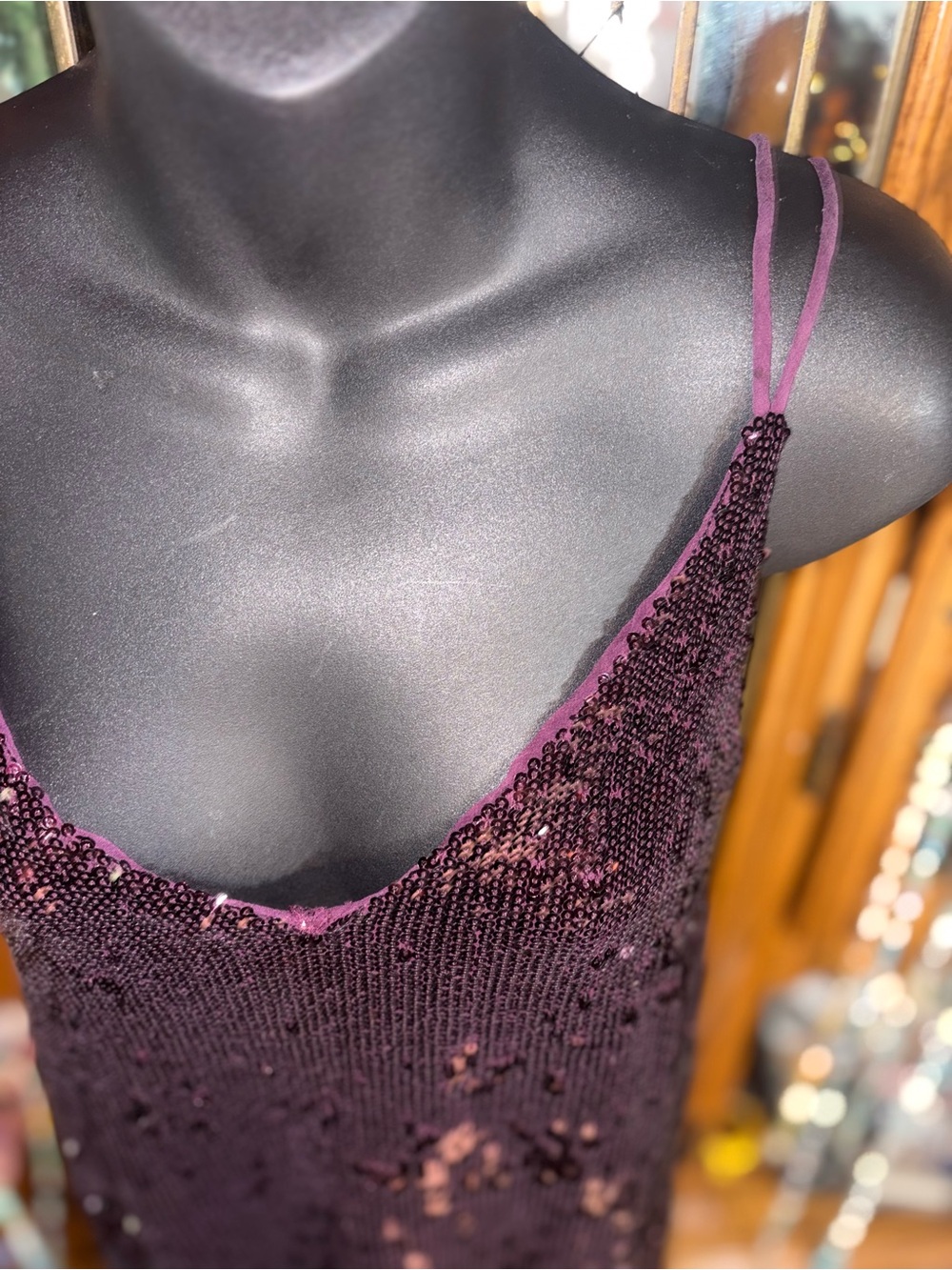 Free People Gold Rush Sequin Mini Dress small purple - Picture 8 of 13
